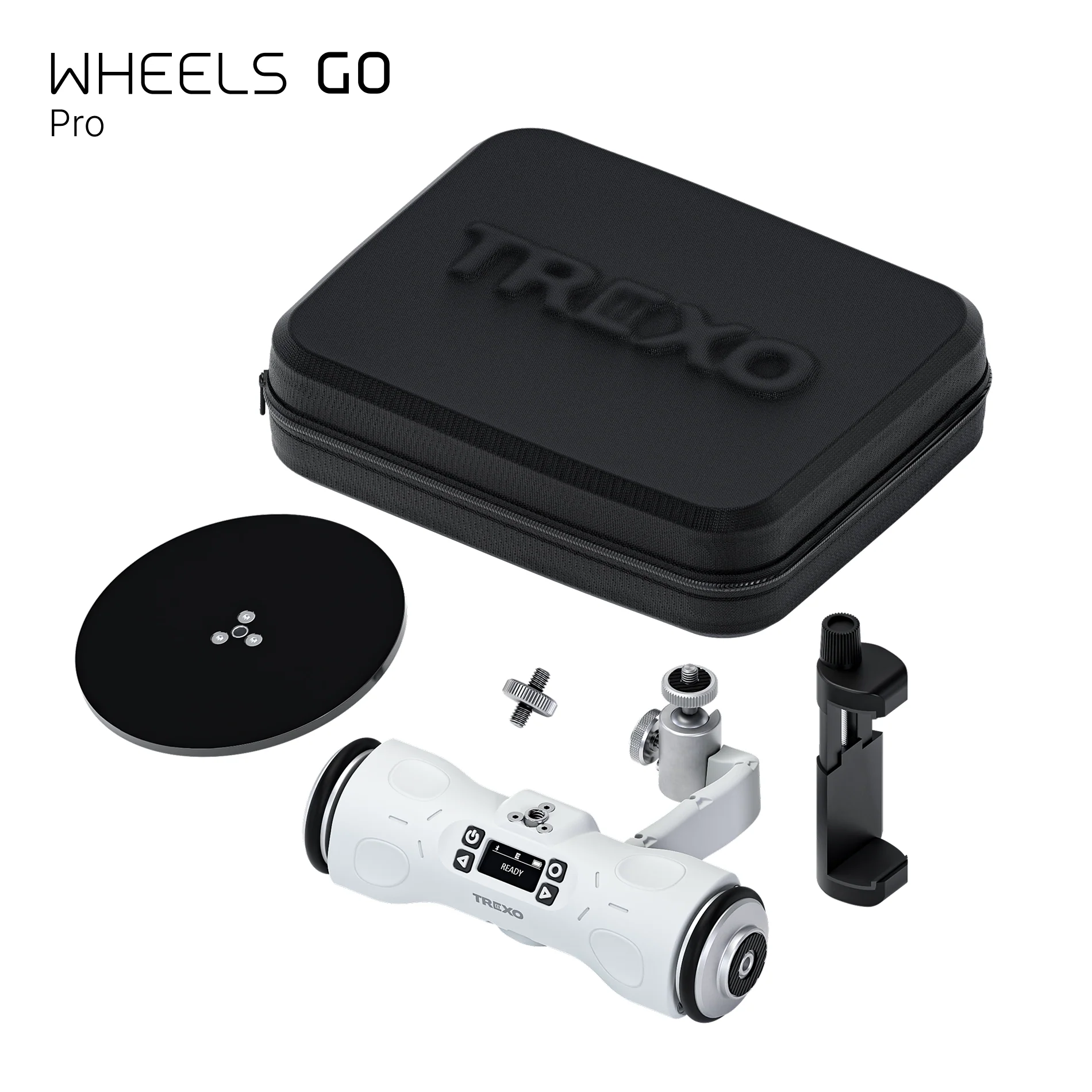 Trexo Wheels Go Motorised Camera Dolly with AI Face Tracking & Turntable
